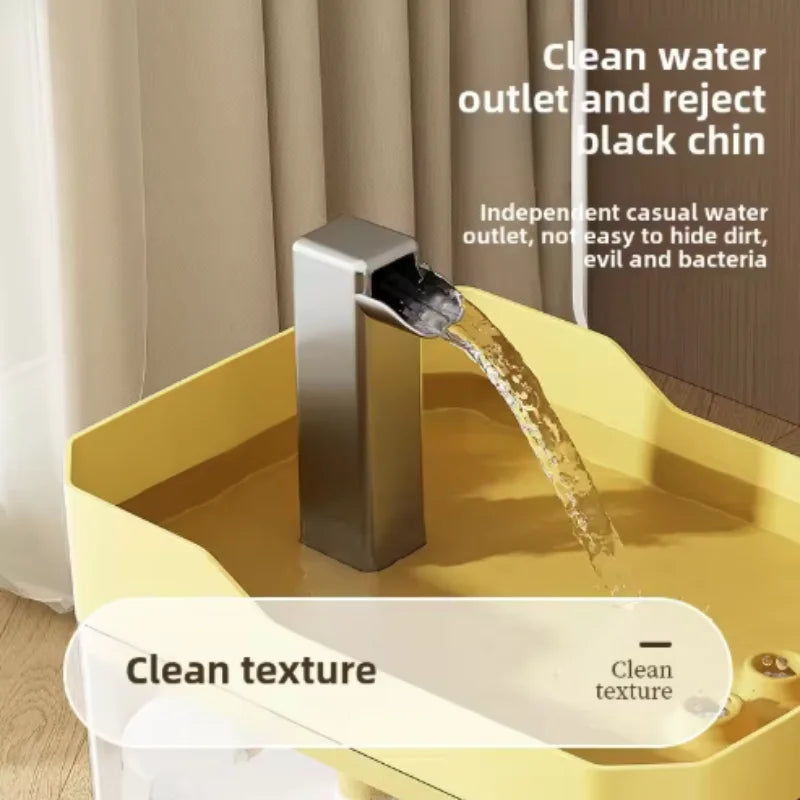 Automatic Cat Water Fountain with Transparent Water Tank, Recirculating Filtration & Dry-Run Protection