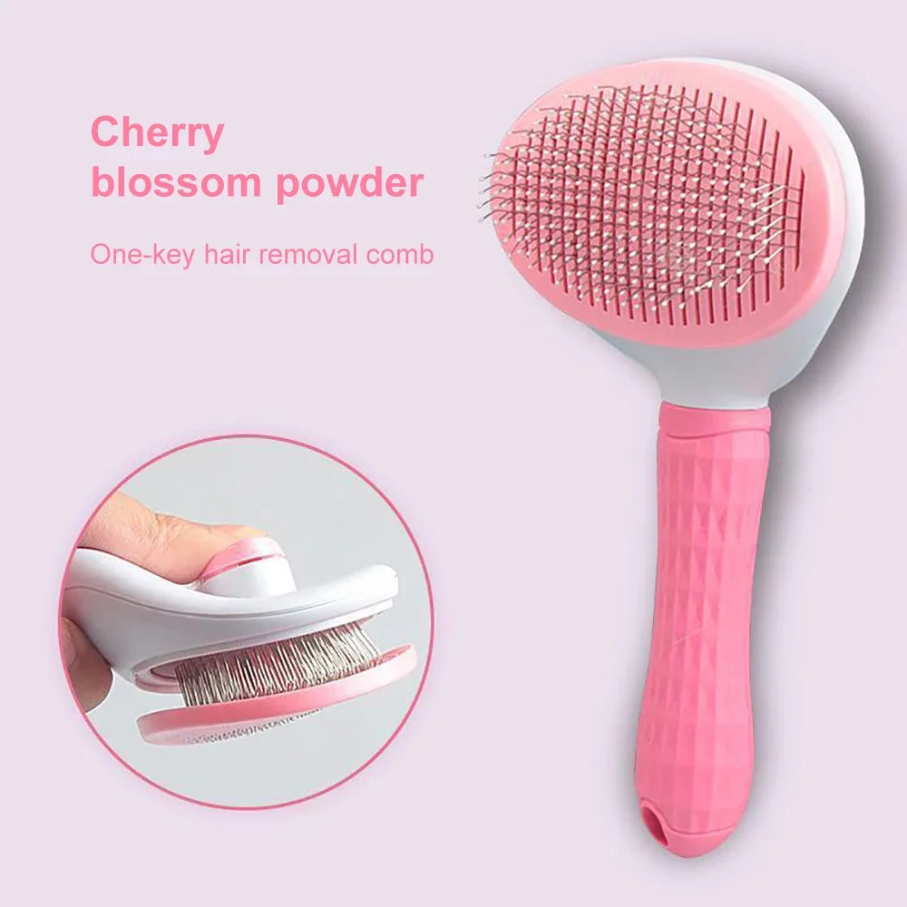 Pet Deshedding Brush for Dogs & Cats – Grooming Comb for Long Hair, Removes Loose Fur & Gently Detangles
