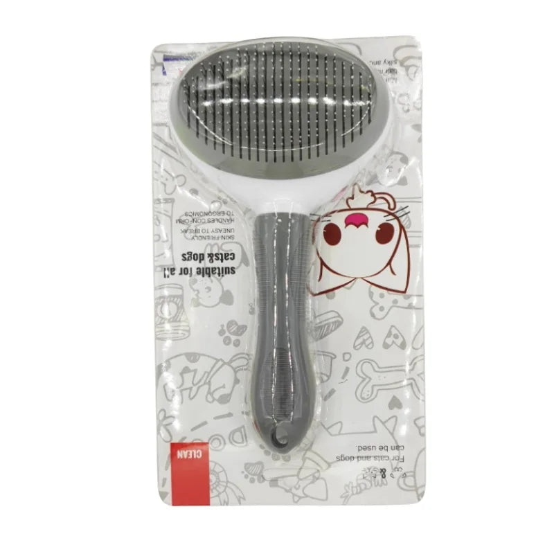 Self-Cleaning Slicker Brush for Dogs & Cats – Pet Grooming Brush for Shedding, Detangling & Everyday Coat Care