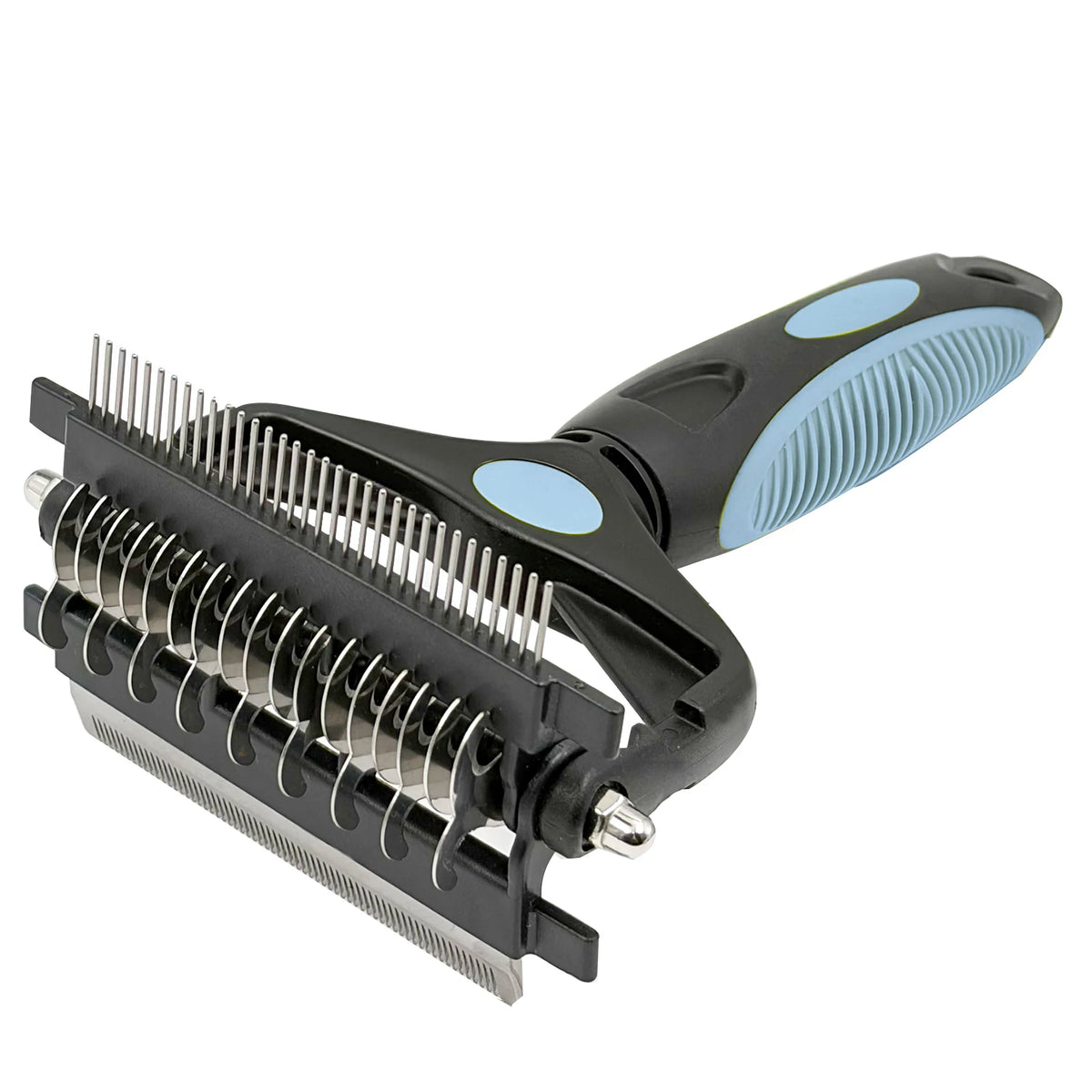 3-in-1 Pet Grooming Brush for Dogs & Cats – Double-Sided Deshedding & Dematting Comb with Stainless Steel Teeth