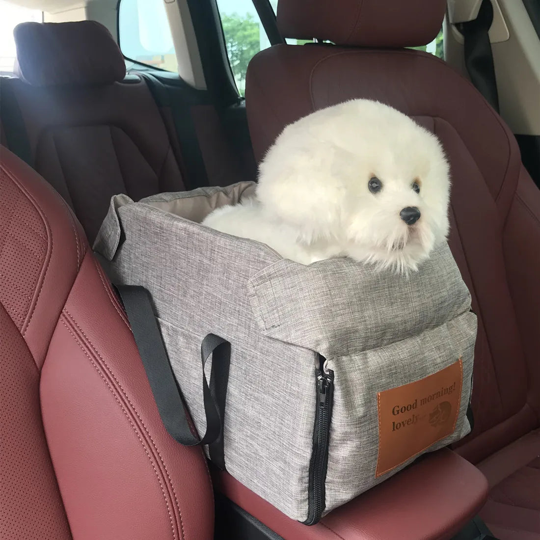 Portable Console Booster Car Seat & Travel Carrier for Small Dogs & Cats