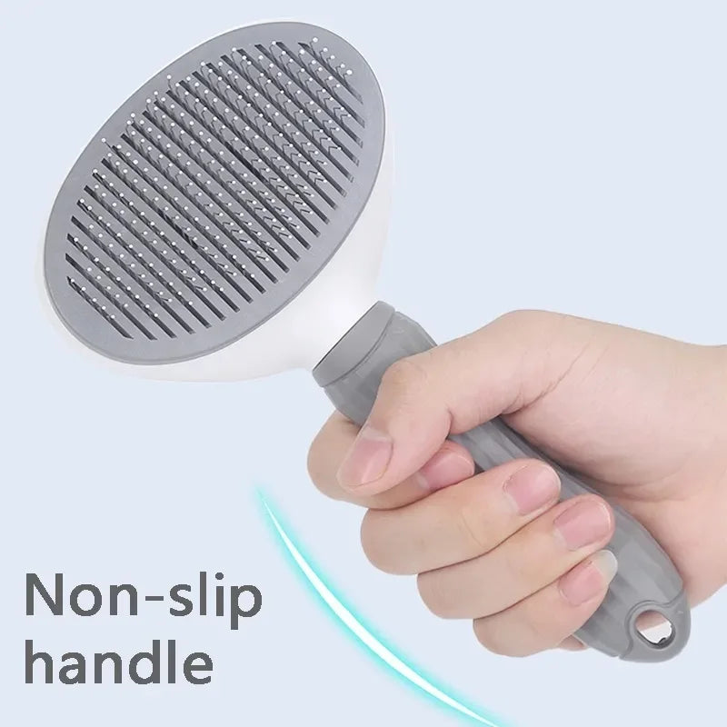 Self-Cleaning Slicker Brush for Dogs & Cats – Pet Grooming Brush for Shedding, Detangling & Everyday Coat Care