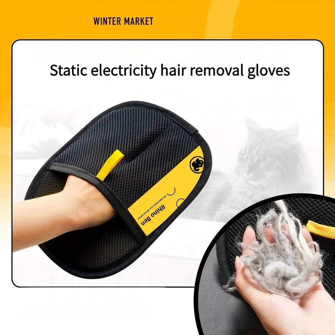 2-Pack Double-Sided Pet Grooming Gloves for Dogs & Cats – Deshedding Hair Removal Mitts for Gentle Grooming