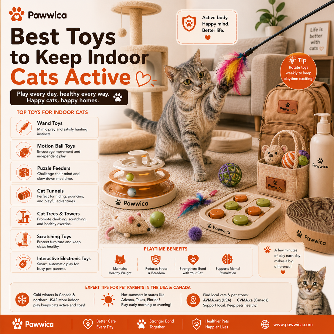 Best Toys to Keep Indoor Cats Active