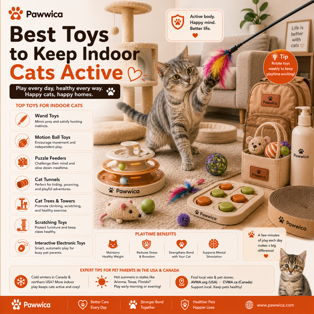 Best Toys to Keep Indoor Cats Active