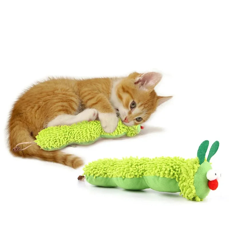 Catnip & Silvervine Caterpillar Cat Toy – Interactive Chew Toy for Cats & Kittens