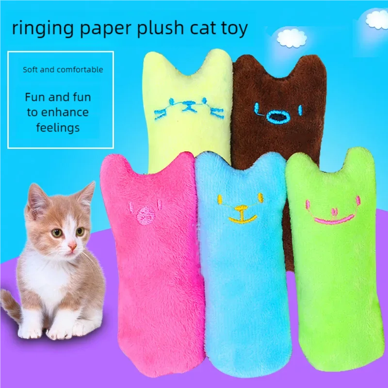 Interactive Catnip Plush Toy for Cats & Kittens – Soft Chew Toy for Play & Dental Care