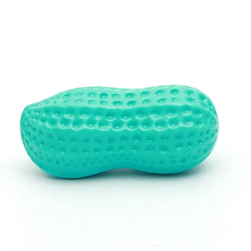 Peanut-Shaped Squeaky Dog Chew Toy – Durable Rubber Toy for Interactive Play & Dental Care