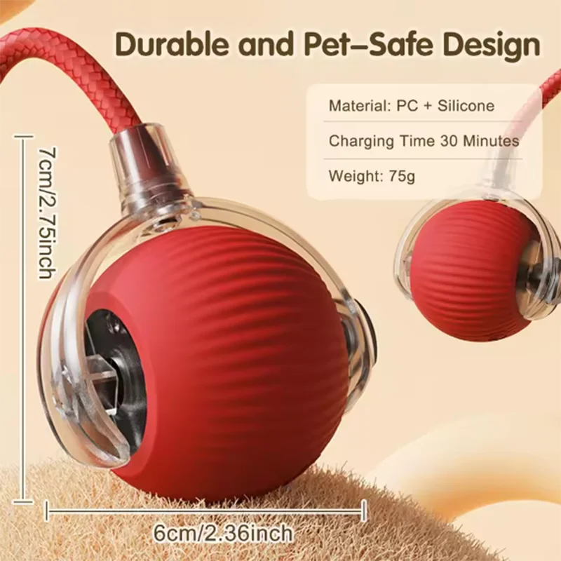 Smart Interactive Cat Ball Toy – Automatic Obstacle Avoidance Rolling Ball for Indoor Cats & Small Dogs