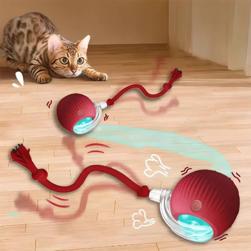Smart Interactive Cat Ball Toy – Automatic Obstacle Avoidance Rolling Ball for Indoor Cats & Small Dogs