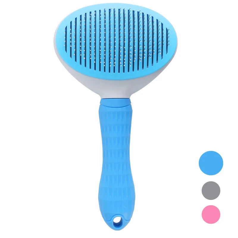 Self-Cleaning Slicker Brush for Dogs & Cats – Pet Grooming Brush for Shedding, Detangling & Everyday Coat Care