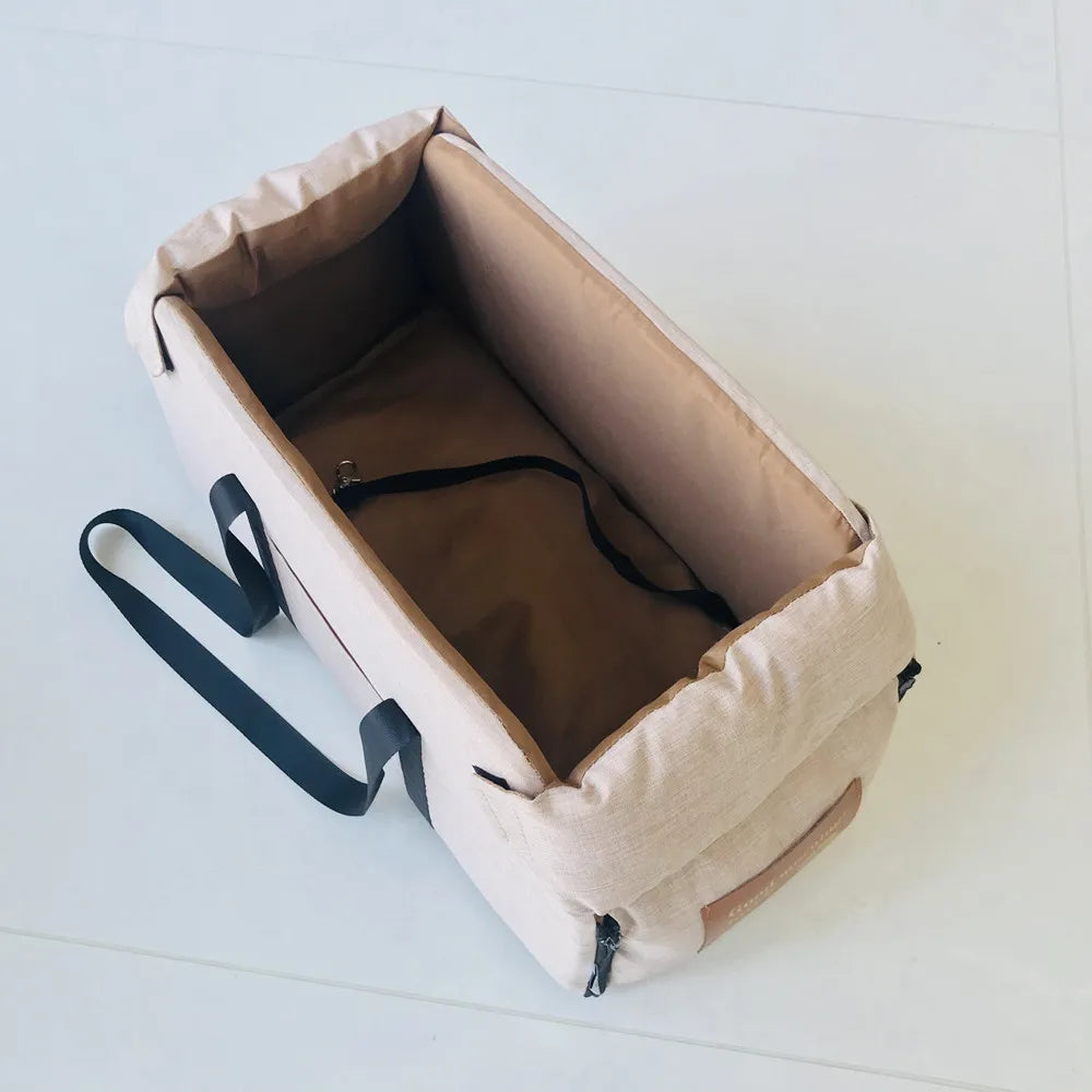 Portable Console Booster Car Seat & Travel Carrier for Small Dogs & Cats