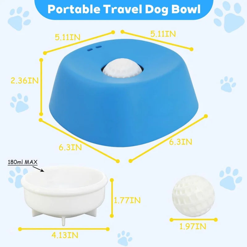 Slow Feeder Dog Bowl with Lick Mat – Non-Slip Feeding Bowl for Healthy Digestion, Liquid Treats, Bone Broth & Yogurt (3/4 Cup)