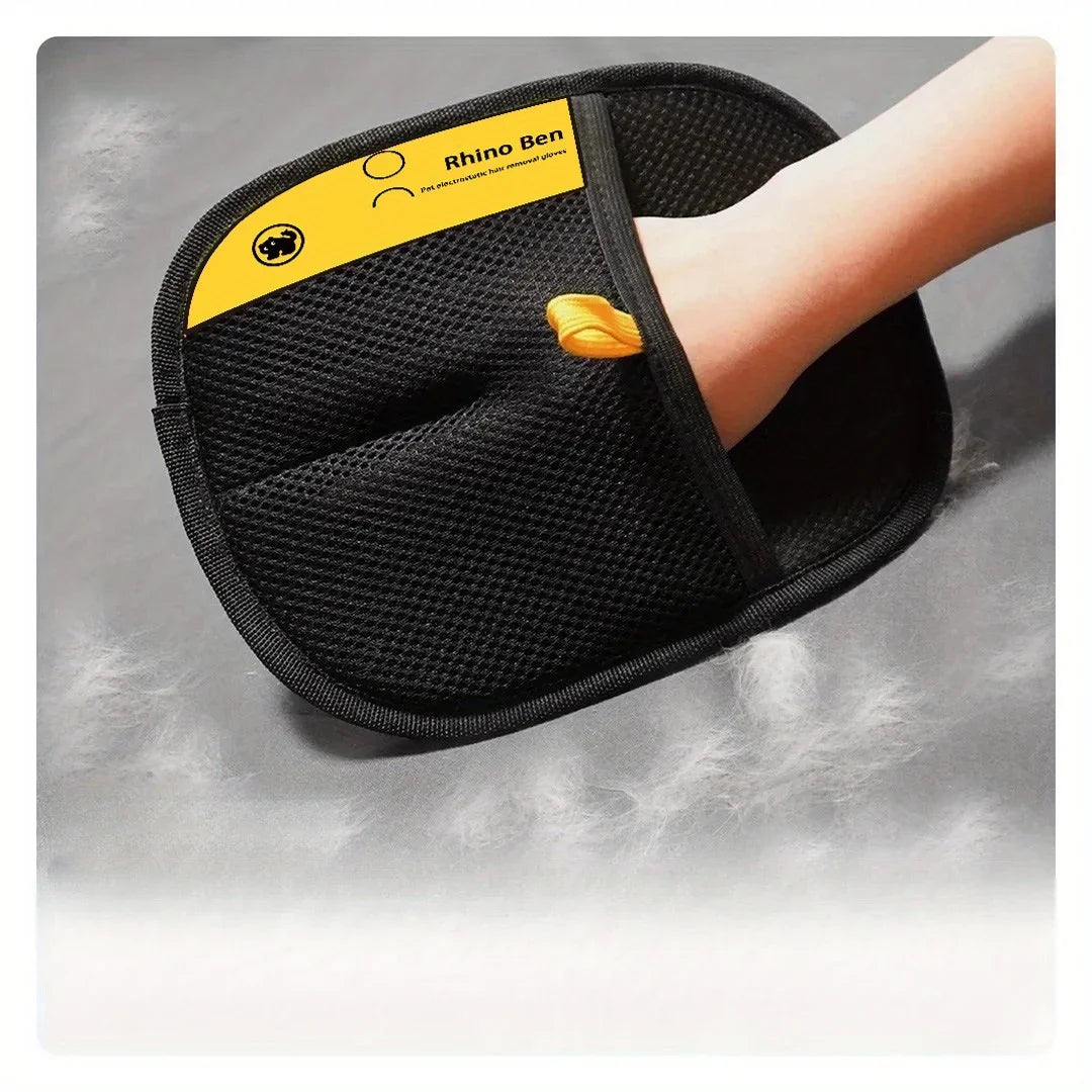 2-Pack Double-Sided Pet Grooming Gloves for Dogs & Cats – Deshedding Hair Removal Mitts for Gentle Grooming