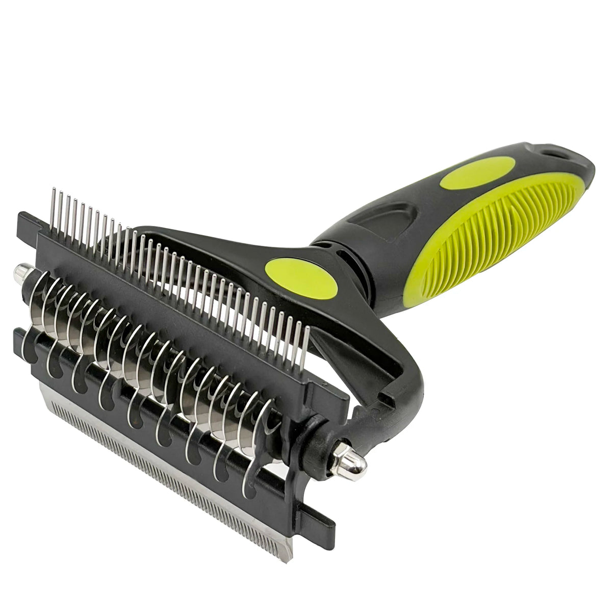 3-in-1 Pet Grooming Brush for Dogs & Cats – Double-Sided Deshedding & Dematting Comb with Stainless Steel Teeth