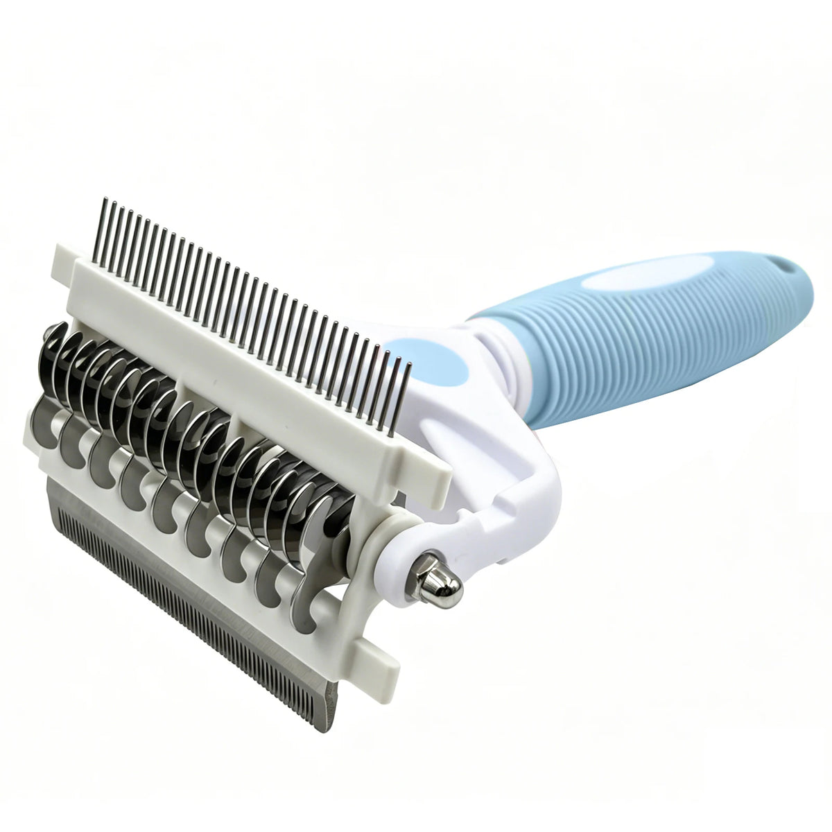 3-in-1 Pet Grooming Brush for Dogs & Cats – Double-Sided Deshedding & Dematting Comb with Stainless Steel Teeth