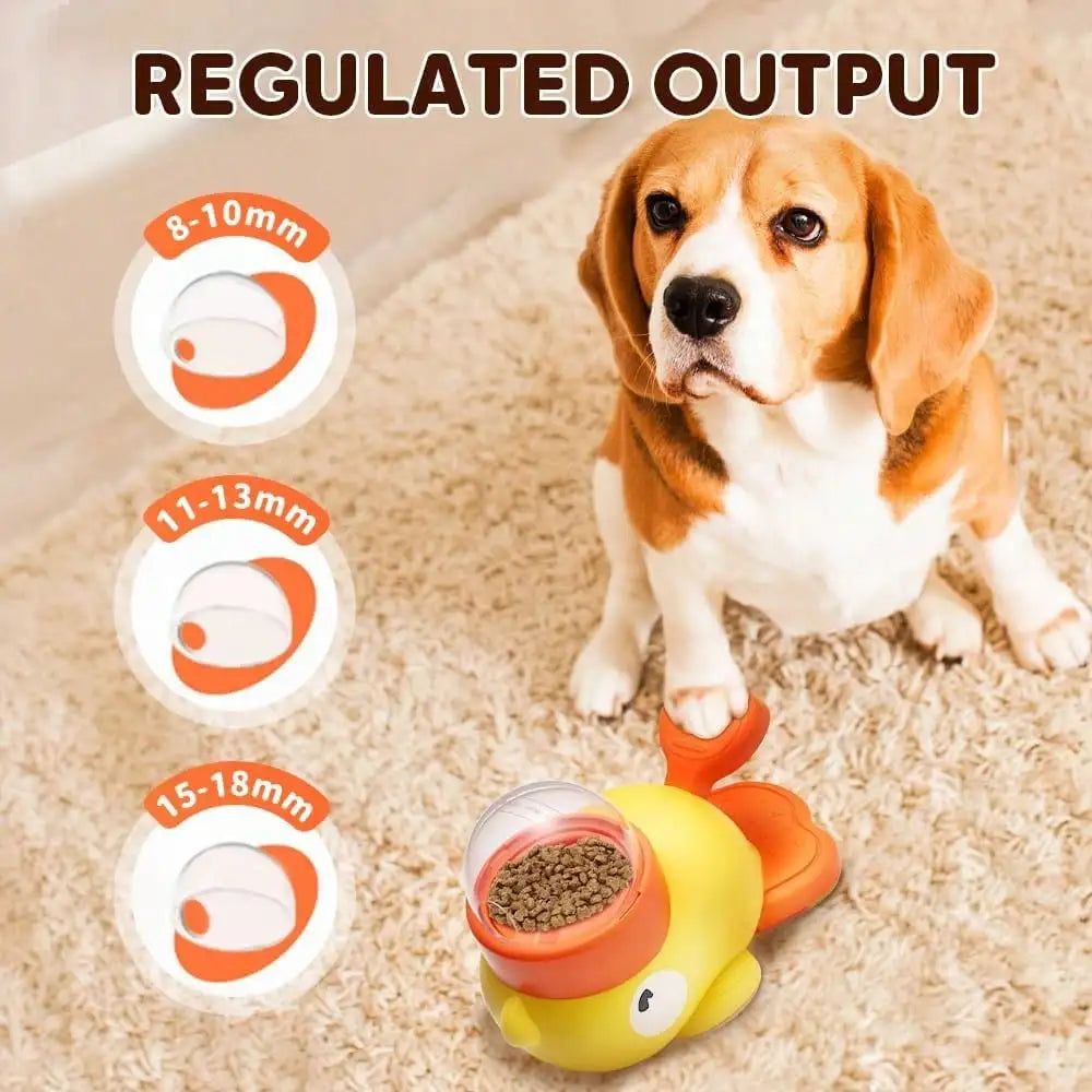 2-in-1 Interactive Slow Feeder Bowl for Dogs – Duck-Shaped Treat Dispenser & Puzzle Toy for Healthy Eating and Mental Stimulation