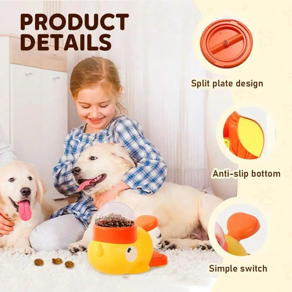 2-in-1 Interactive Slow Feeder Bowl for Dogs – Duck-Shaped Treat Dispenser & Puzzle Toy for Healthy Eating and Mental Stimulation