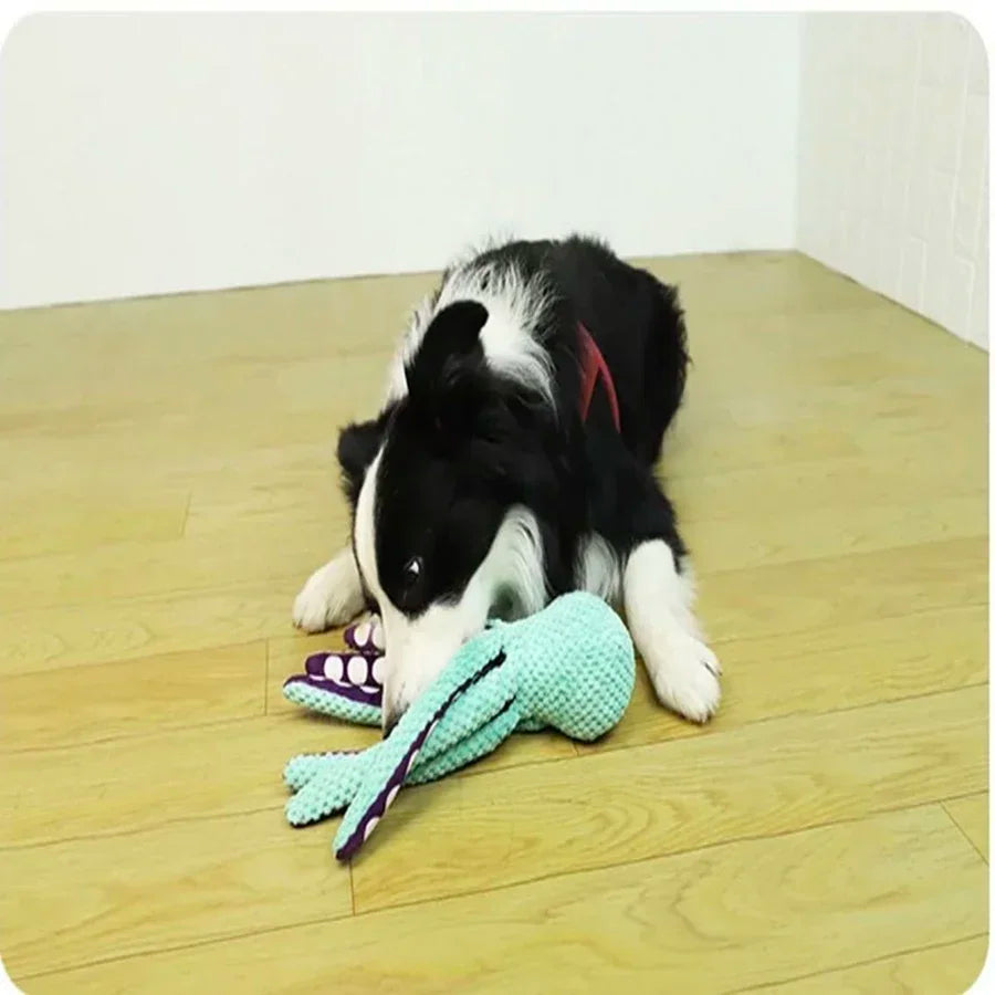 Interactive Octopus Plush Dog Toy – Squeaky, Durable & Soft Chew Toy for Small, Medium & Large Dogs