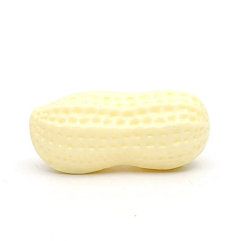 Peanut-Shaped Squeaky Dog Chew Toy – Durable Rubber Toy for Interactive Play & Dental Care