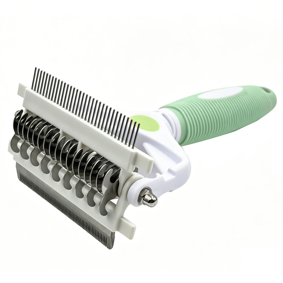 3-in-1 Pet Grooming Brush for Dogs & Cats – Double-Sided Deshedding & Dematting Comb with Stainless Steel Teeth