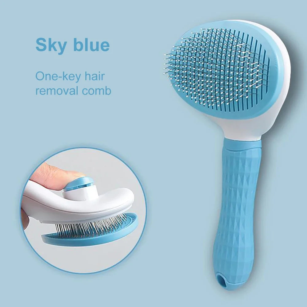 Pet Deshedding Brush for Dogs & Cats – Grooming Comb for Long Hair, Removes Loose Fur & Gently Detangles