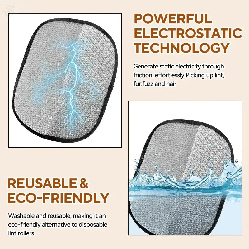 Reusable Pet Hair Remover Glove – Washable Lint Cleaning Glove for Clothing, Furniture & Car Seats