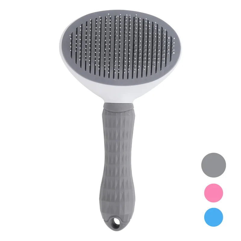 Self-Cleaning Slicker Brush for Dogs & Cats – Pet Grooming Brush for Shedding, Detangling & Everyday Coat Care