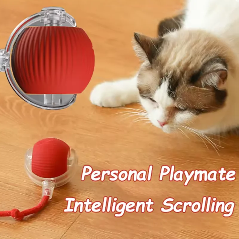Smart Interactive Cat Ball Toy – Automatic Obstacle Avoidance Rolling Ball for Indoor Cats & Small Dogs