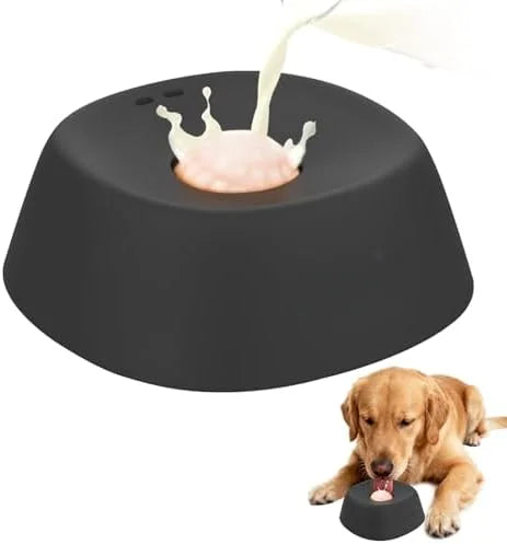 Slow Feeder Dog Bowl with Lick Mat – Non-Slip Feeding Bowl for Healthy Digestion, Liquid Treats, Bone Broth & Yogurt (3/4 Cup)