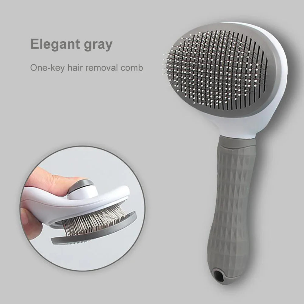 Pet Deshedding Brush for Dogs & Cats – Grooming Comb for Long Hair, Removes Loose Fur & Gently Detangles