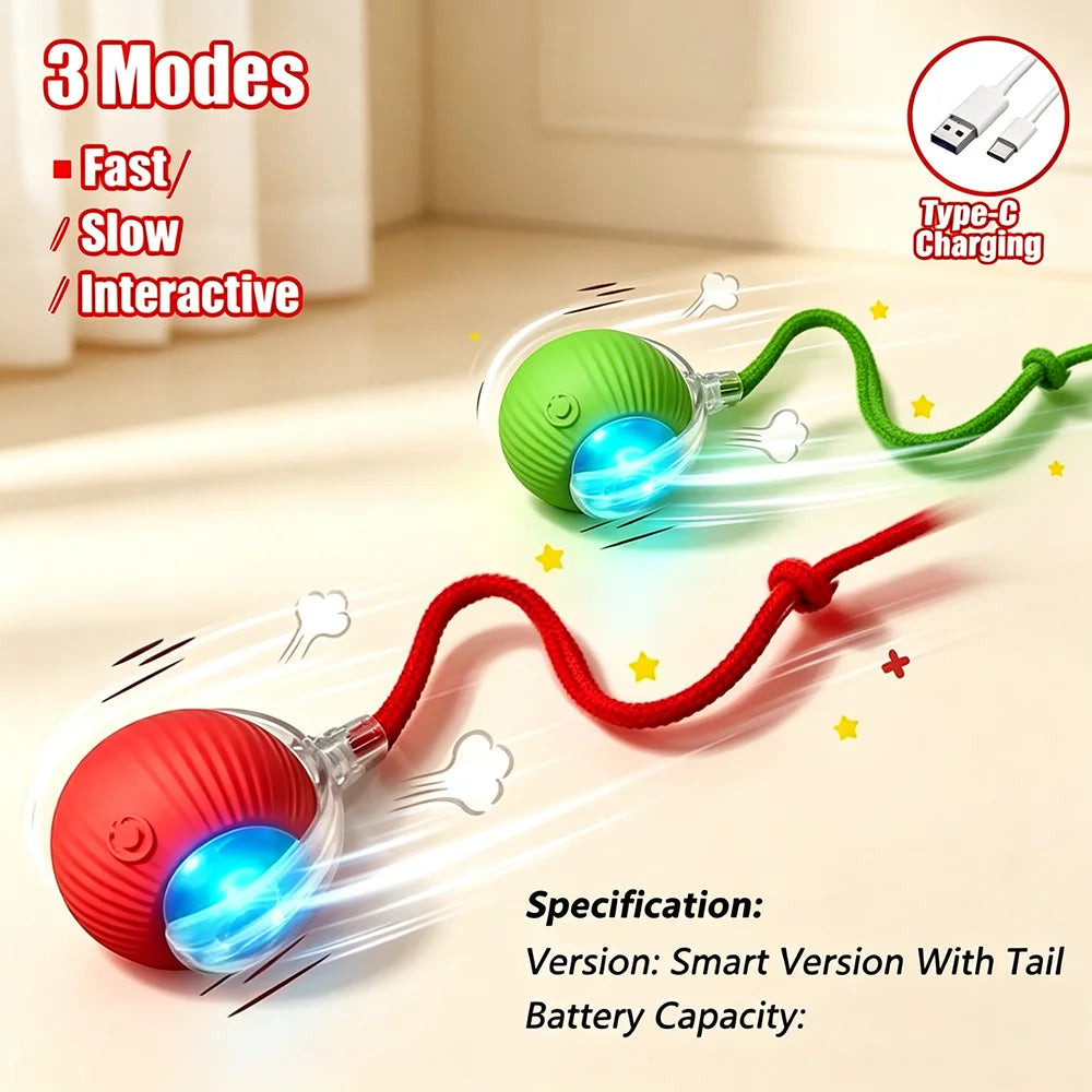 Smart Interactive Cat Ball Toy – Automatic Obstacle Avoidance Rolling Ball for Indoor Cats & Small Dogs