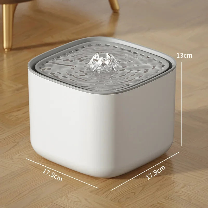 3L Automatic Cat Water Fountain with Recirculating Filter – Ultra-Quiet USB-Powered Water Dispenser for Cats