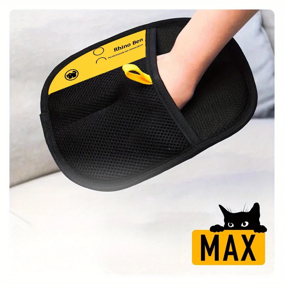 2-Pack Double-Sided Pet Grooming Gloves for Dogs & Cats – Deshedding Hair Removal Mitts for Gentle Grooming