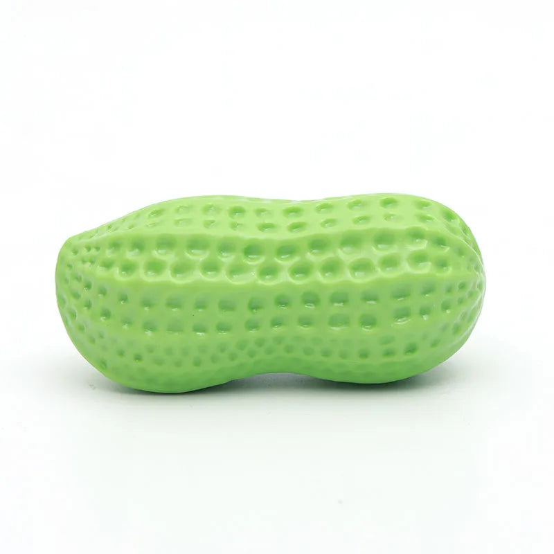 Peanut-Shaped Squeaky Dog Chew Toy – Durable Rubber Toy for Interactive Play & Dental Care