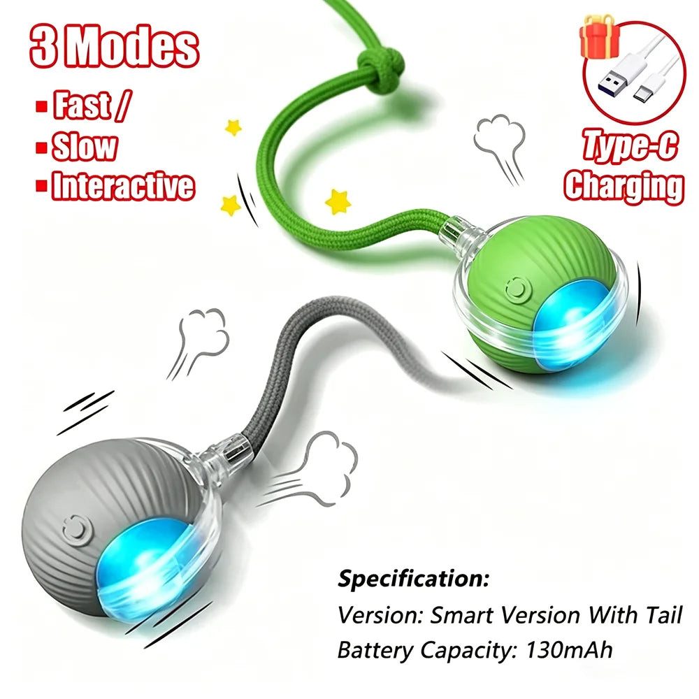 Smart Interactive Cat Ball Toy – Automatic Obstacle Avoidance Rolling Ball for Indoor Cats & Small Dogs