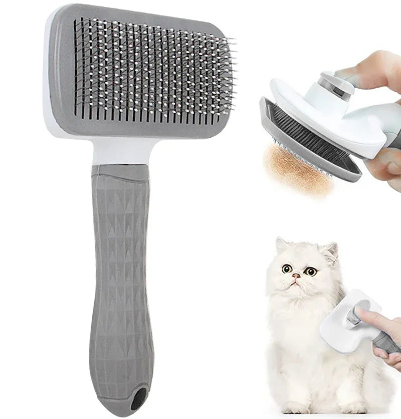 Pet Deshedding Brush for Dogs & Cats – Grooming Comb for Long Hair, Removes Loose Fur & Gently Detangles