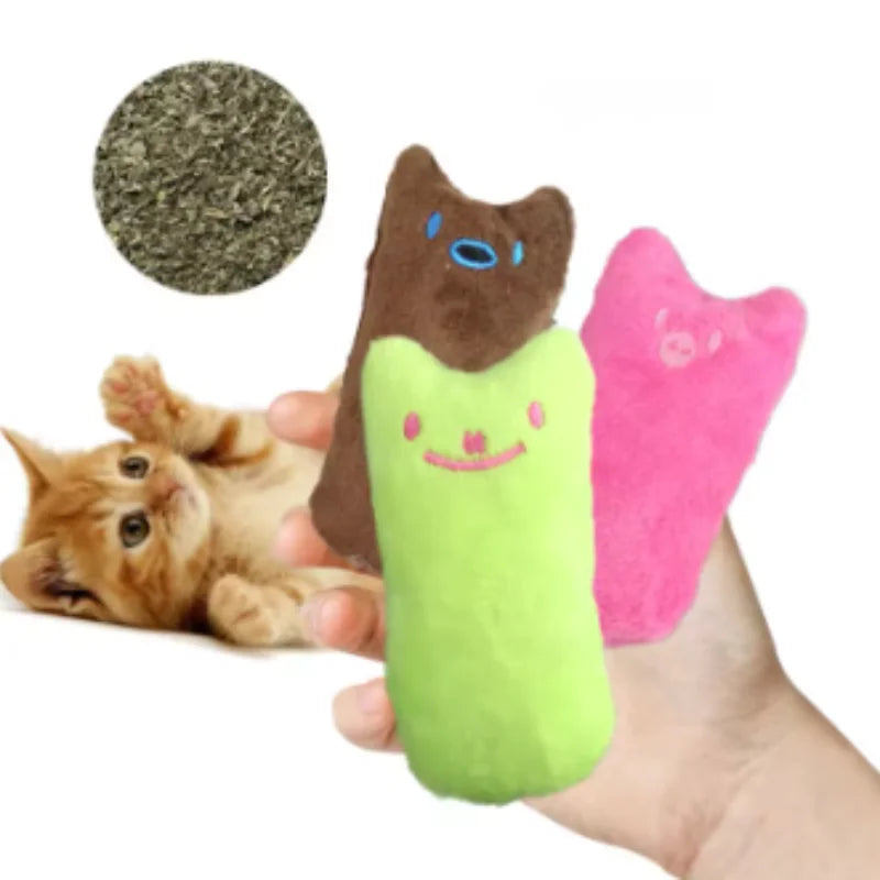 Interactive Catnip Plush Toy for Cats & Kittens – Soft Chew Toy for Play & Dental Care