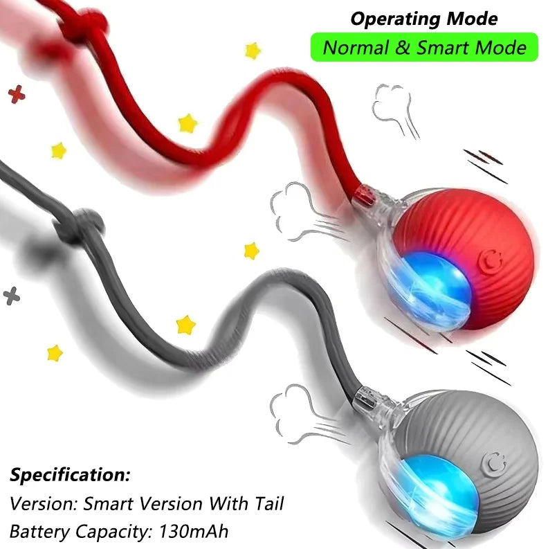 Smart Interactive Cat Ball Toy – Automatic Obstacle Avoidance Rolling Ball for Indoor Cats & Small Dogs