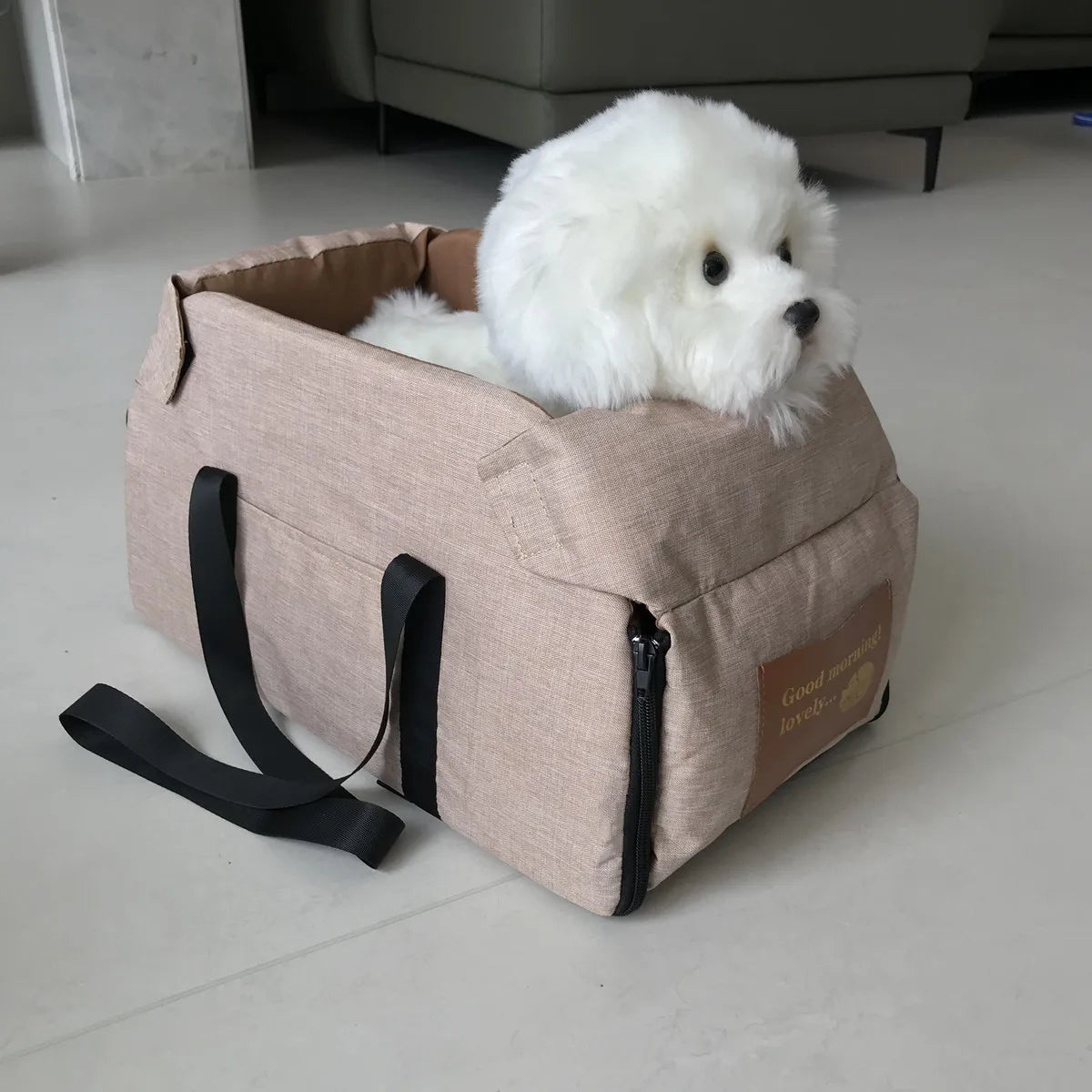 Portable Console Booster Car Seat & Travel Carrier for Small Dogs & Cats