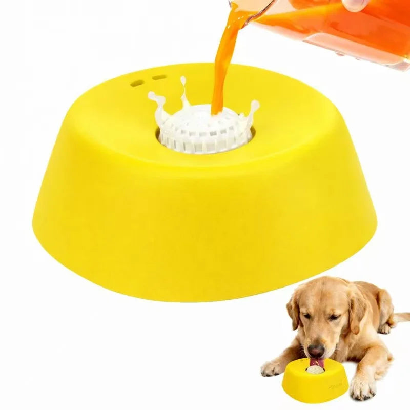 Slow Feeder Dog Bowl with Lick Mat – Non-Slip Feeding Bowl for Healthy Digestion, Liquid Treats, Bone Broth & Yogurt (3/4 Cup)