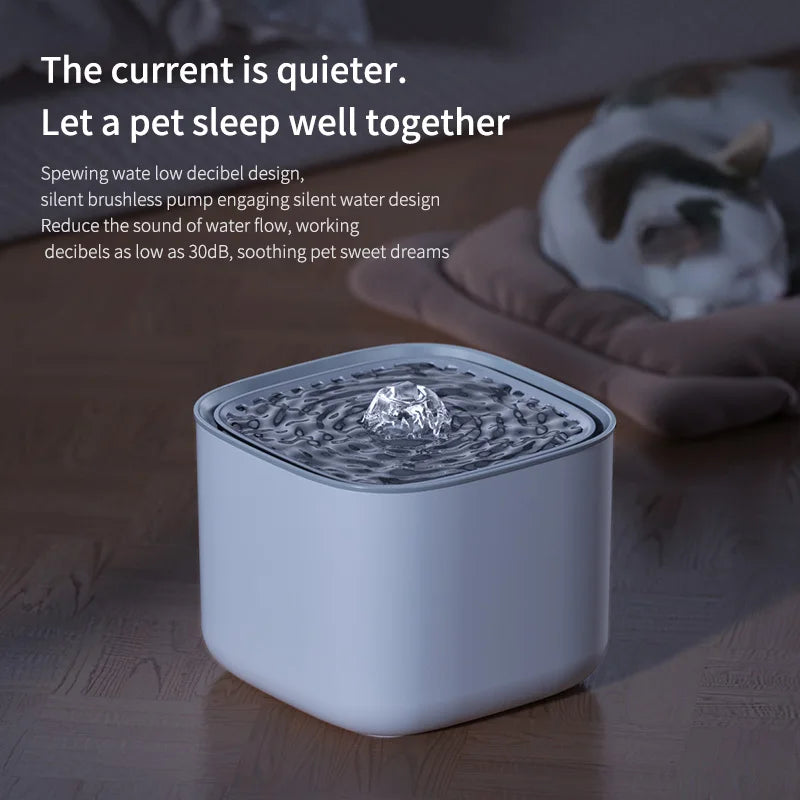 Premium 3L Automatic Cat Water Fountain with Multi-Layer Filtration & Whisper-Quiet Pump