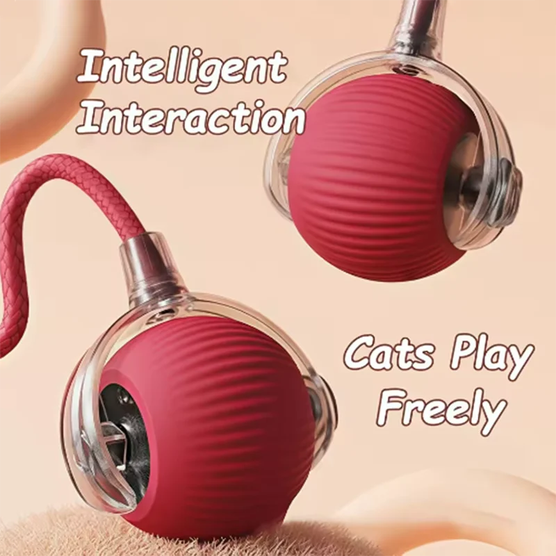 Smart Interactive Cat Ball Toy – Automatic Obstacle Avoidance Rolling Ball for Indoor Cats & Small Dogs