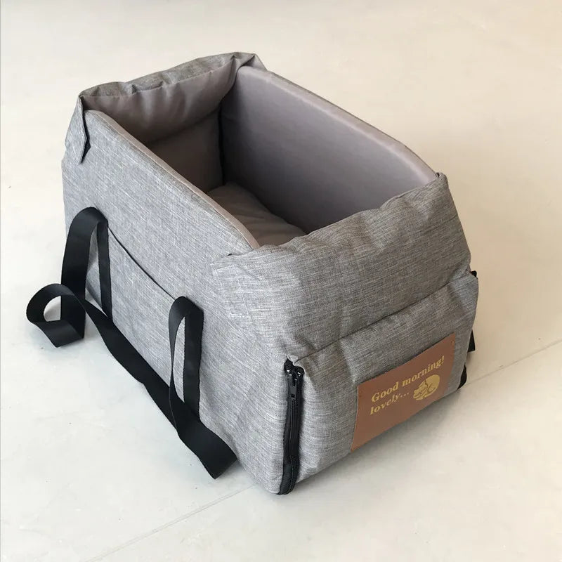 Portable Console Booster Car Seat & Travel Carrier for Small Dogs & Cats