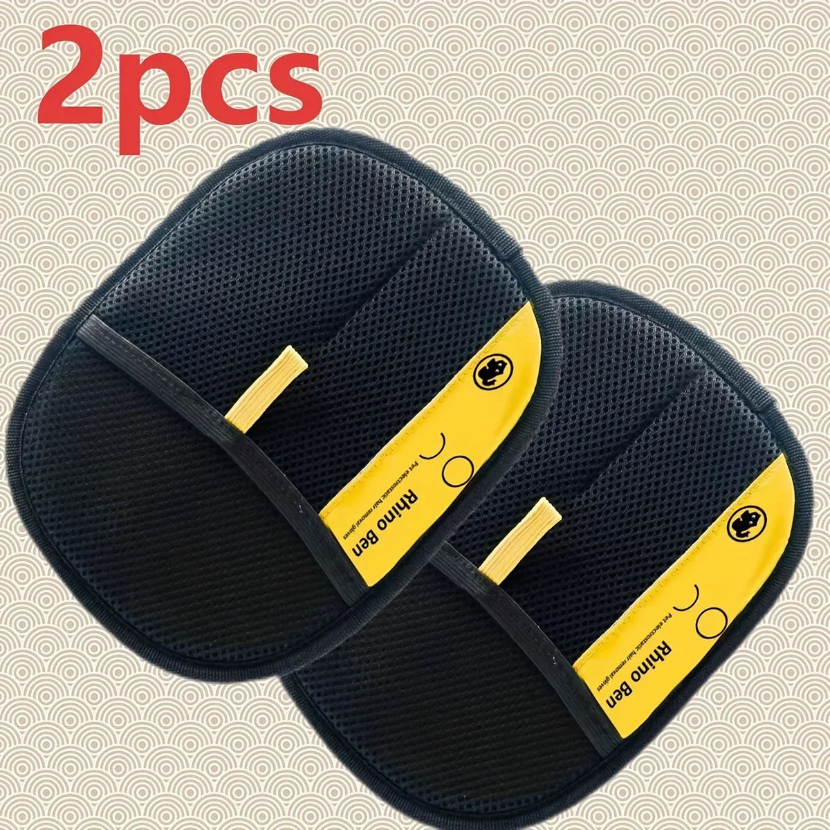 2-Pack Double-Sided Pet Grooming Gloves for Dogs & Cats – Deshedding Hair Removal Mitts for Gentle Grooming