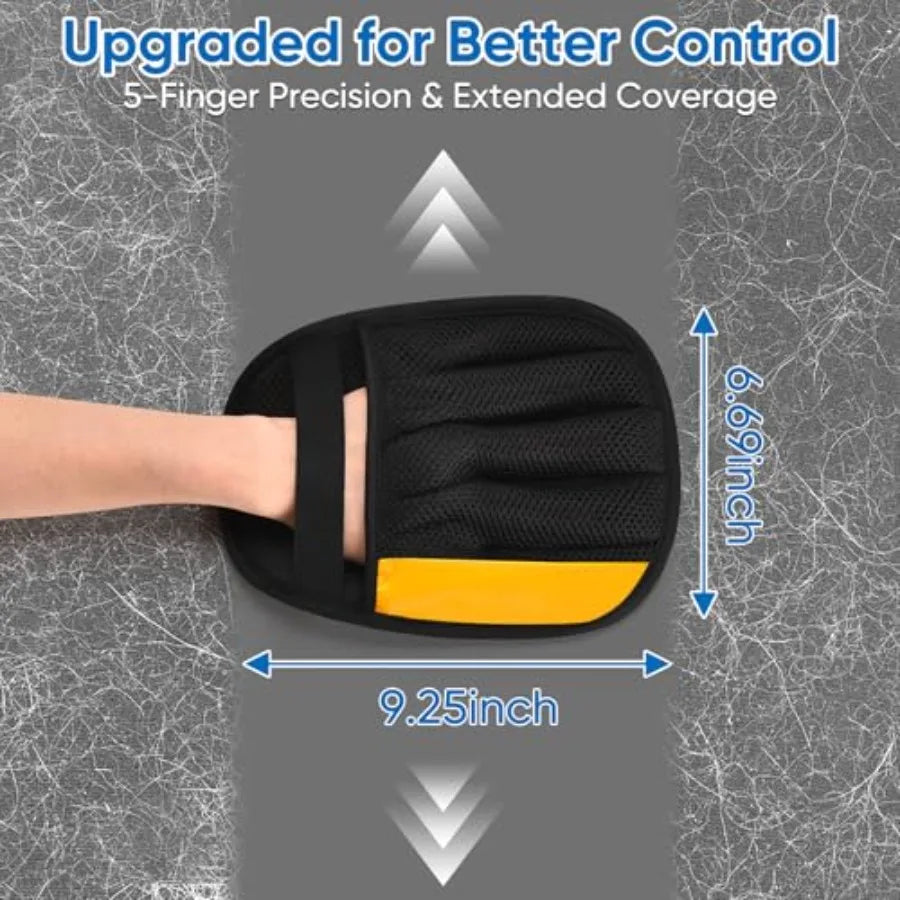 Reusable 5-Finger Pet Hair Removal Glove for Dogs & Cats – Lint Remover Grooming Glove for Furniture, Clothing & Carpets